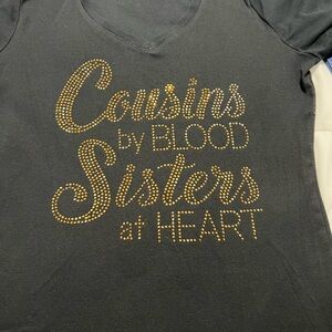 Black and Gold Rhinestone Shirt